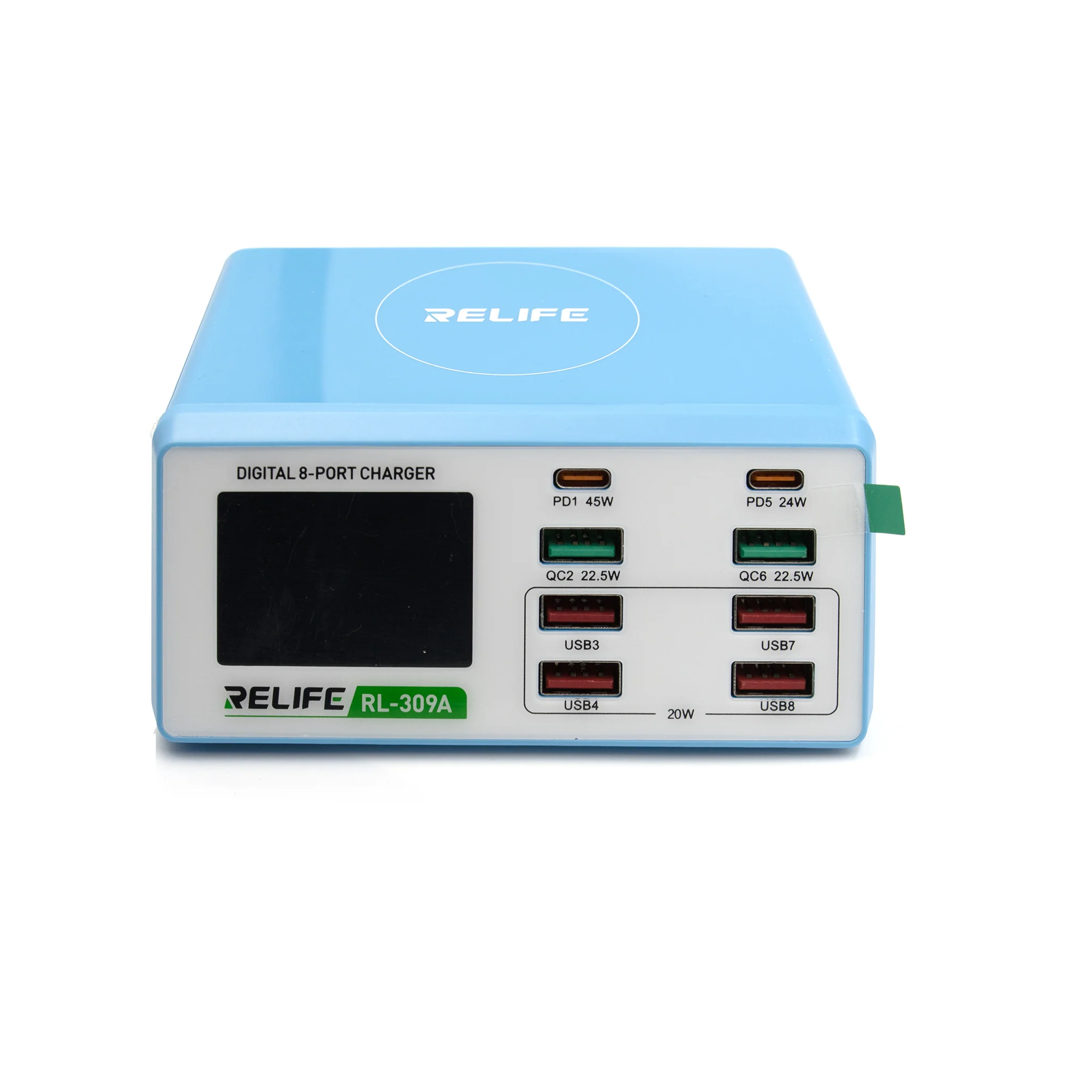 Digital 8-Port Charging Station – Relife RL-309A  100W High Power - Image 3
