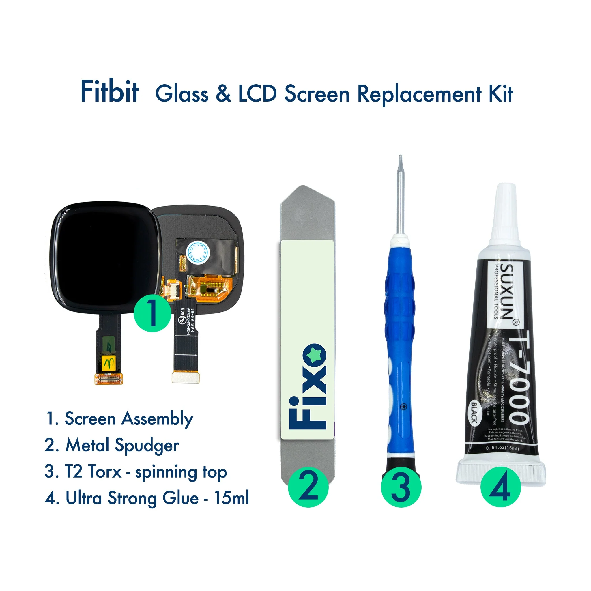 Fitbit Sense (FB512) Replacement Glass & Touch Screen Assembly - Image 2