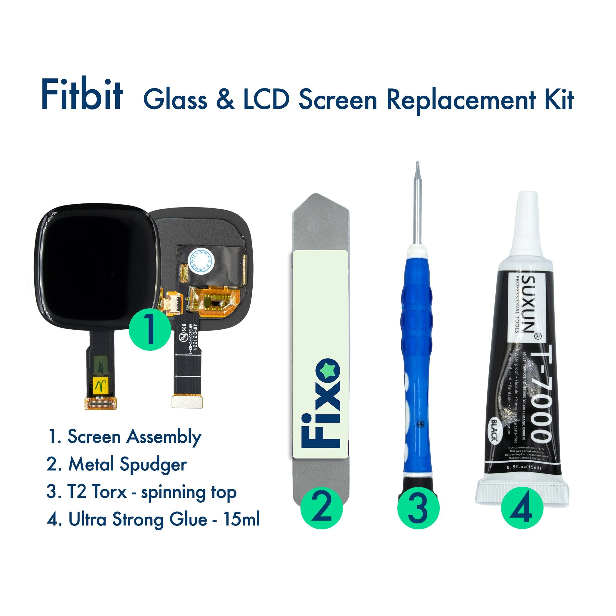 Fitbit Versa 3 (FB511) Replacement Glass & Touch Screen Assembly - Image 2
