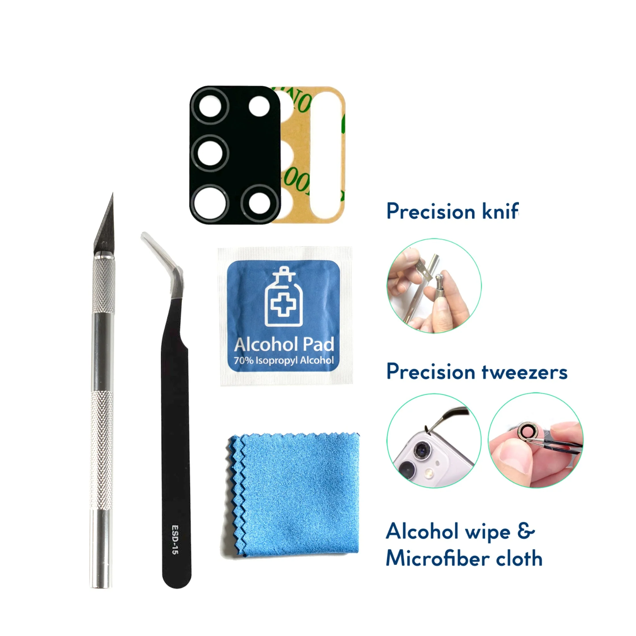 Samsung Galaxy A31 DIY Rear Camera Glass Repair Kit - Image 2