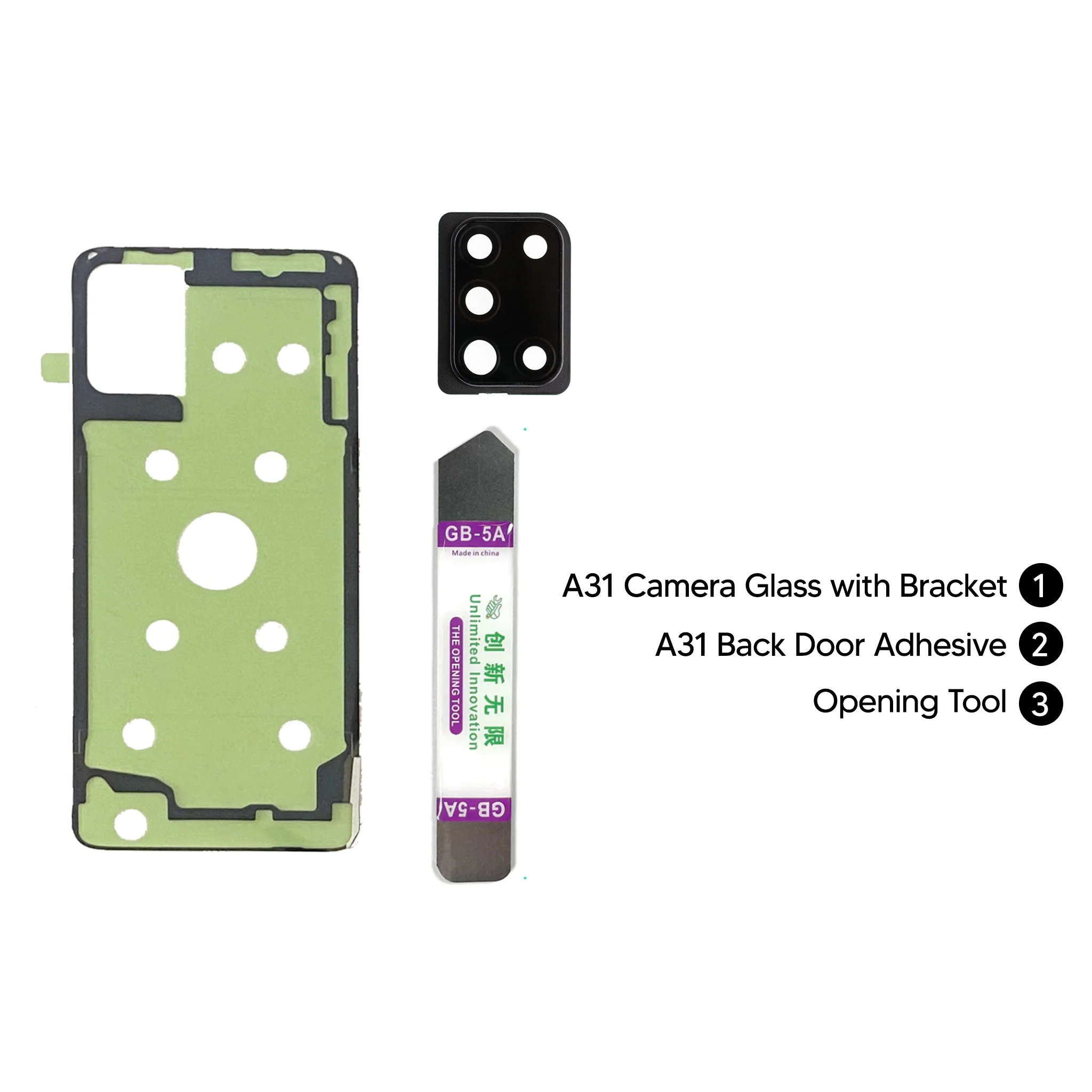 Samsung Galaxy A31 DIY Rear Camera Glass Repair Kit - Image 3