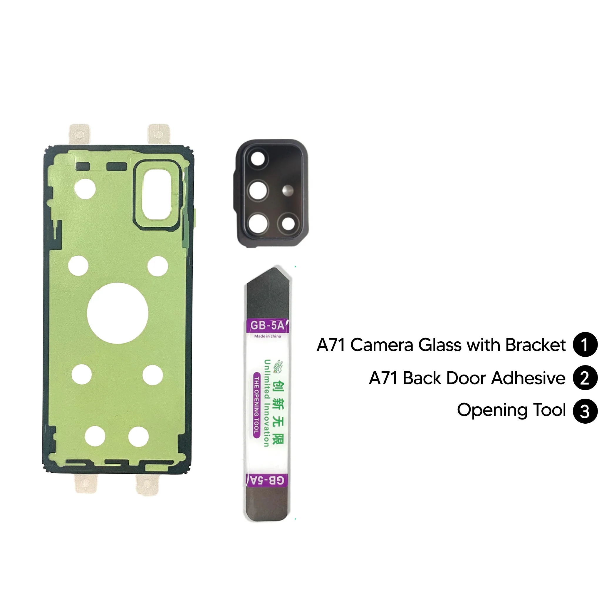 Samsung Galaxy A71 5G DIY Rear Camera Glass with Bracket - Image 2