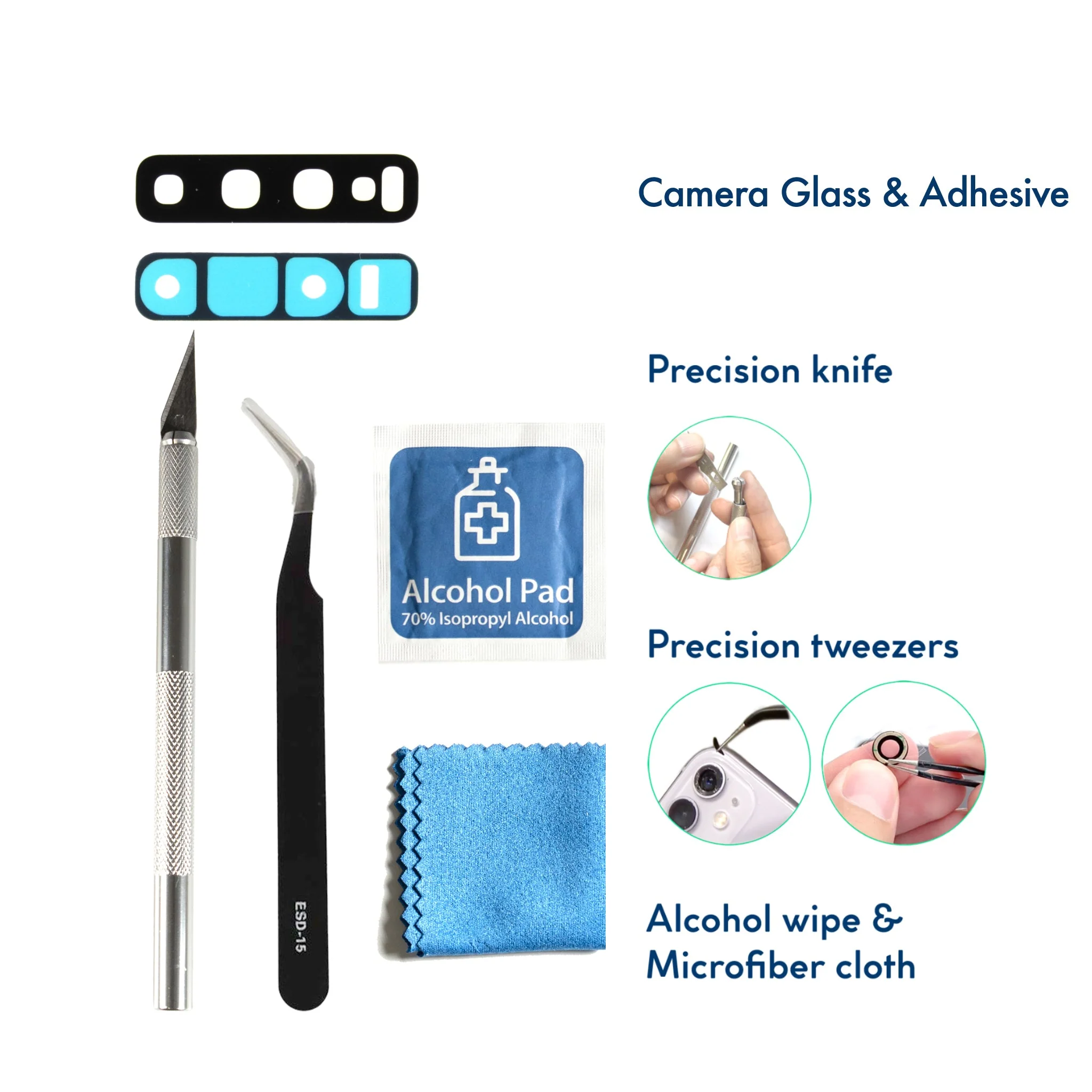 Samsung Galaxy S10 DIY Camera Glass Repair Kit - Image 2