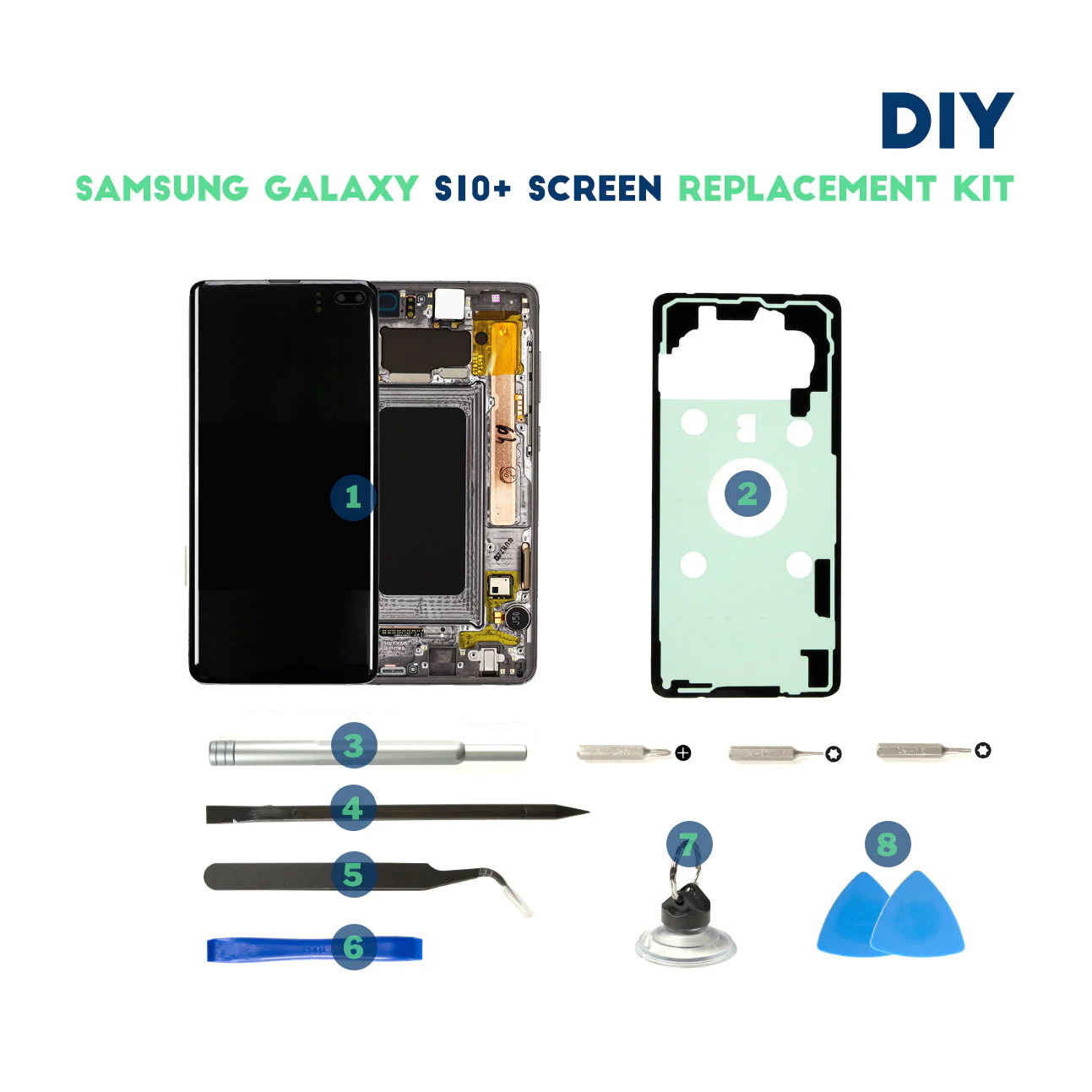 Samsung Galaxy S10 Plus DIY LCD Screen Repair Kit - Image 2