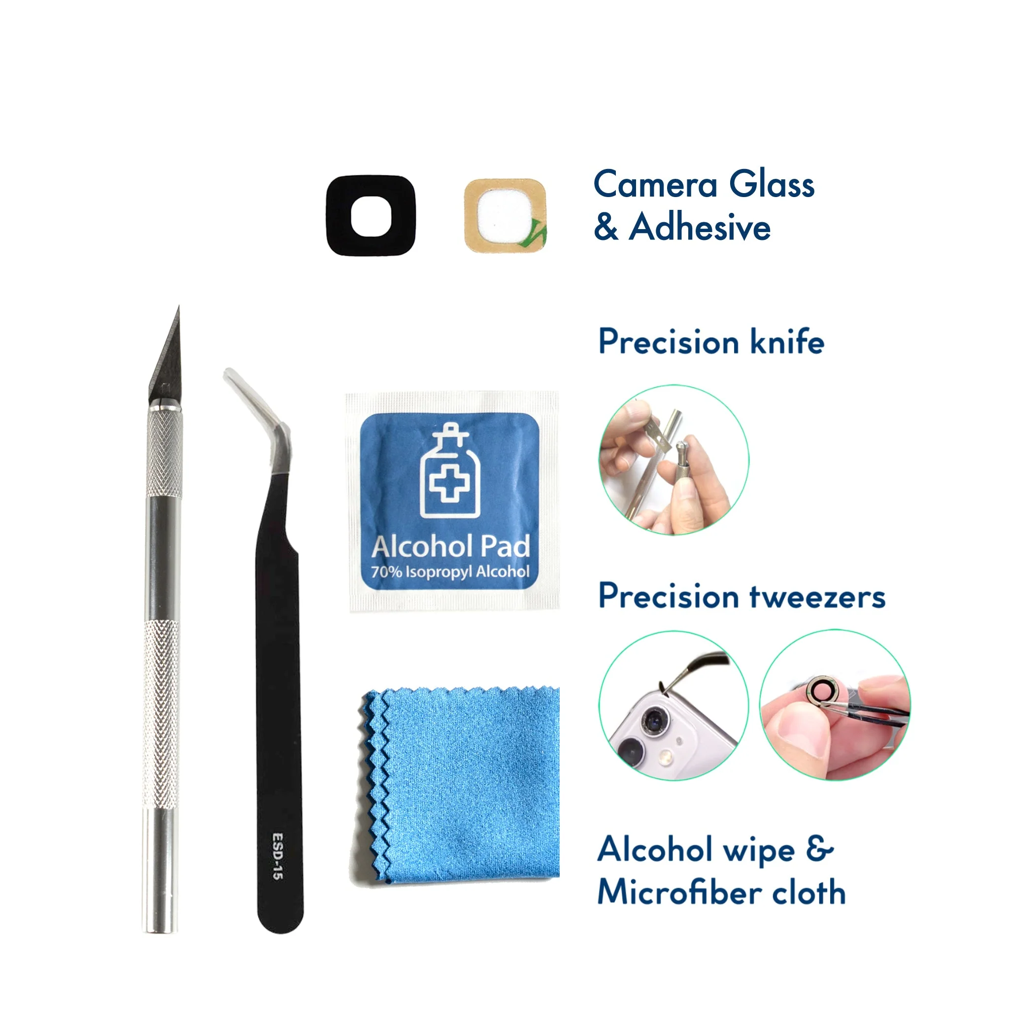 Samsung Galaxy S9 DIY Rear Camera Glass Replacement Kit - Image 3