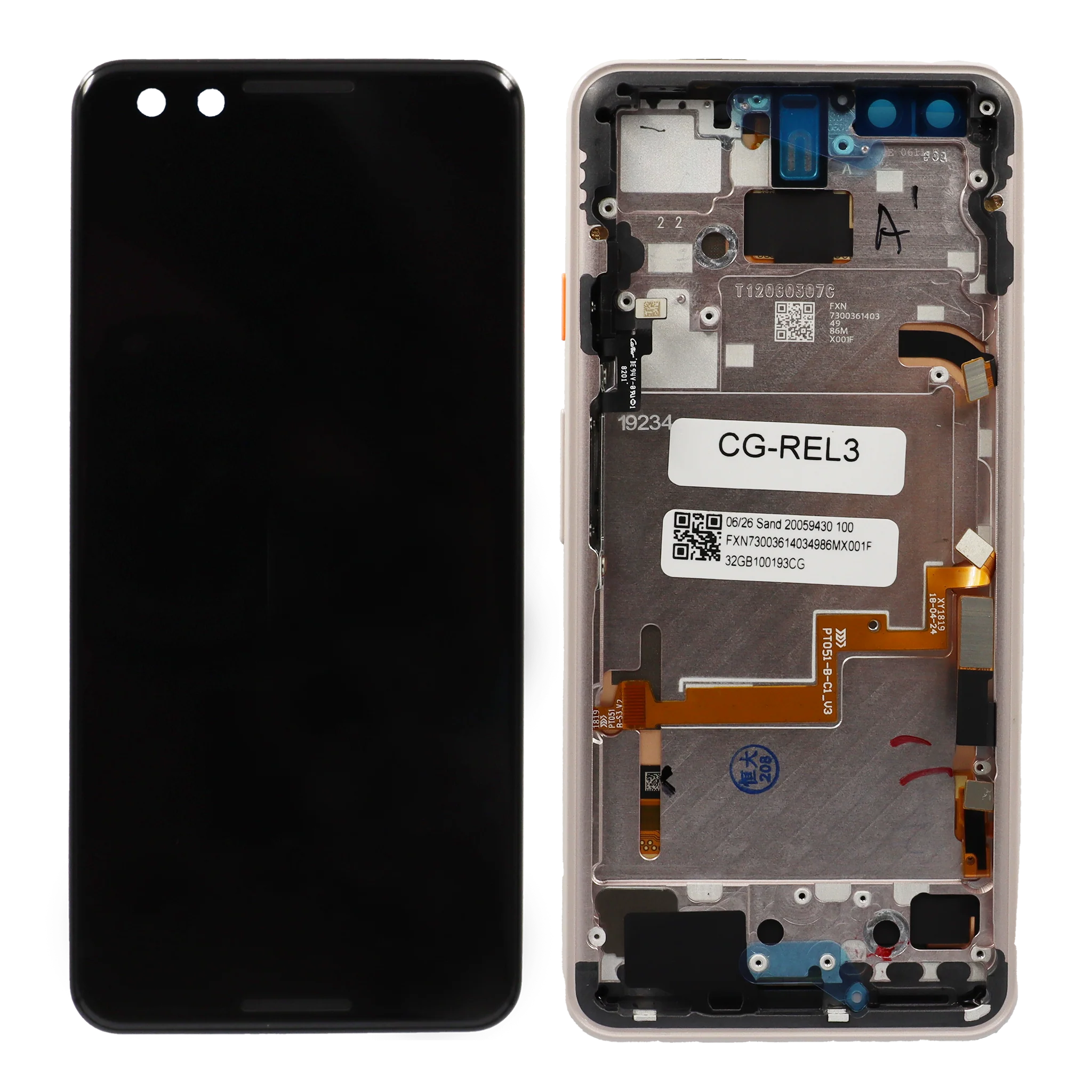Google Pixel 3 Replacement LCD Screen with Frame - Image 2