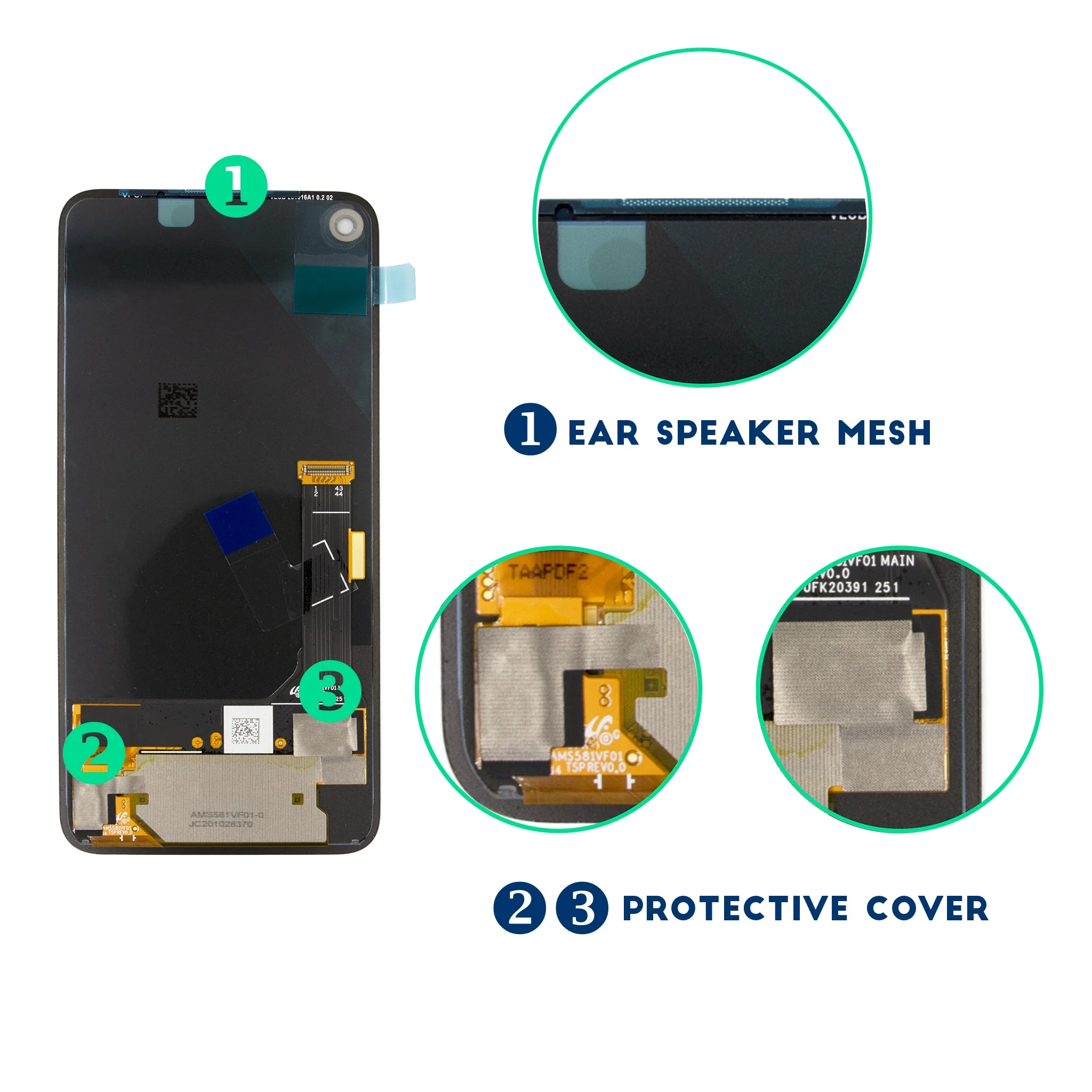 Google Pixel 4a Replacement LCD / OLED Screen (Service Pack) - Image 2