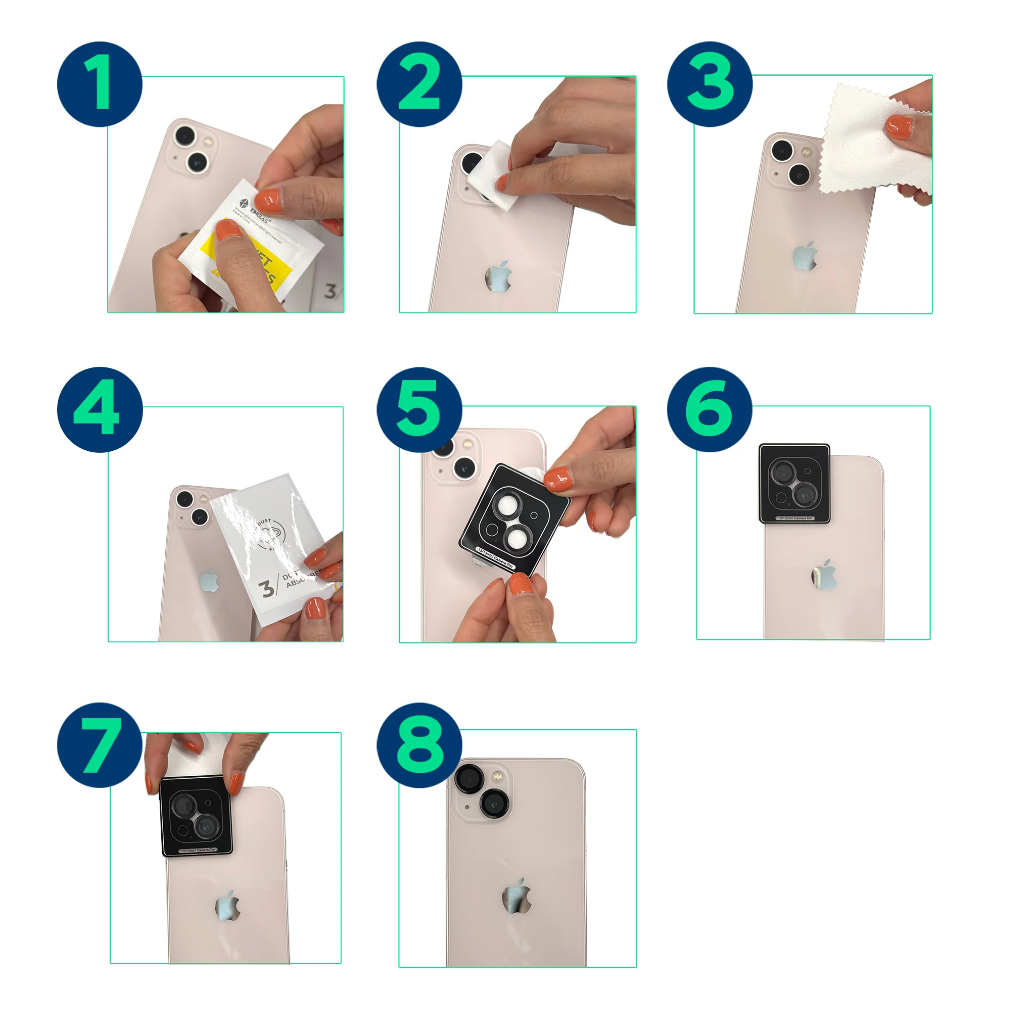 iPhone 13 mini Camera Lens Glass Protector - HD Tempered Glass - Image 4