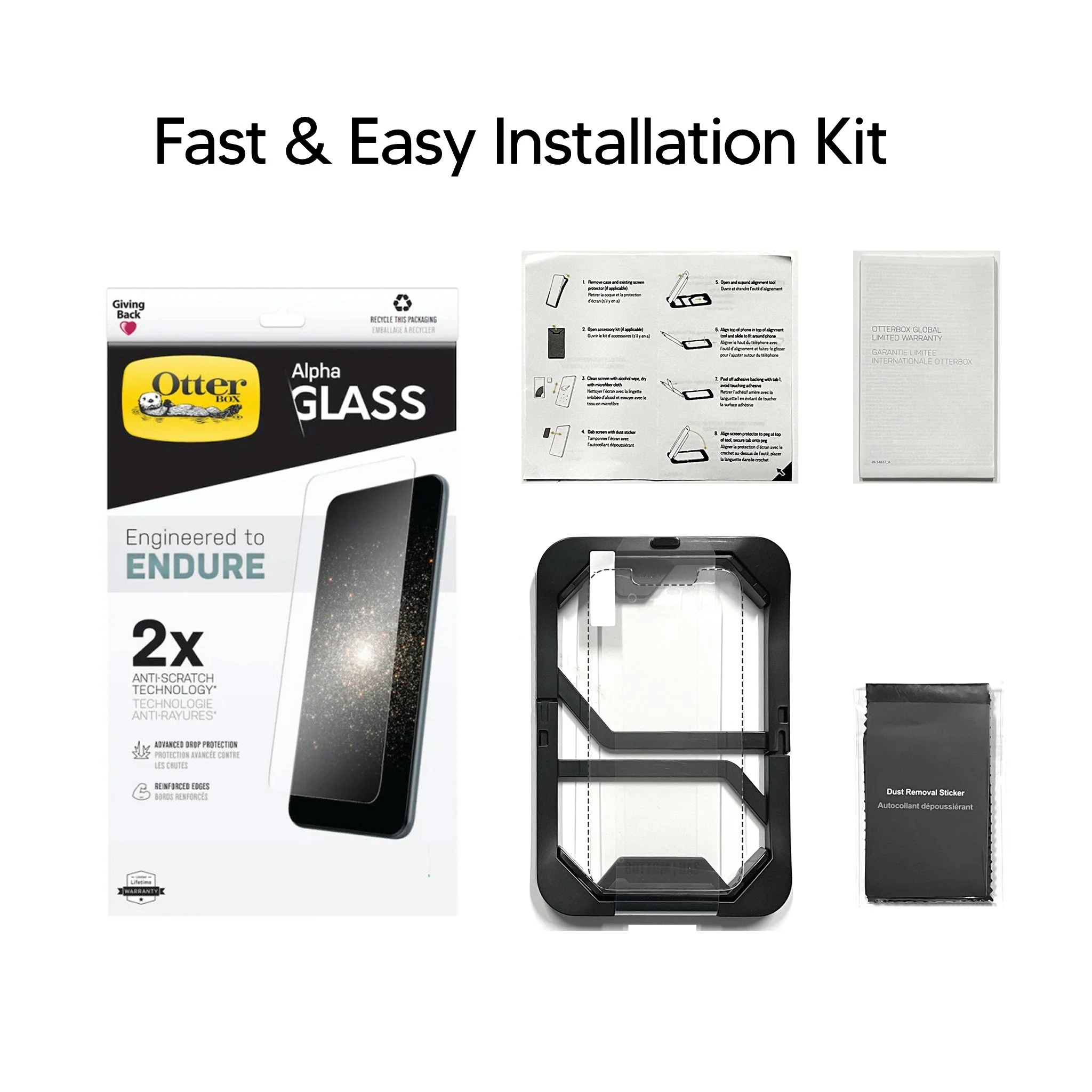 iPhone 13 mini Glass Screen Protector Installation Kit - OtterBox Alpha Glass - Image 2