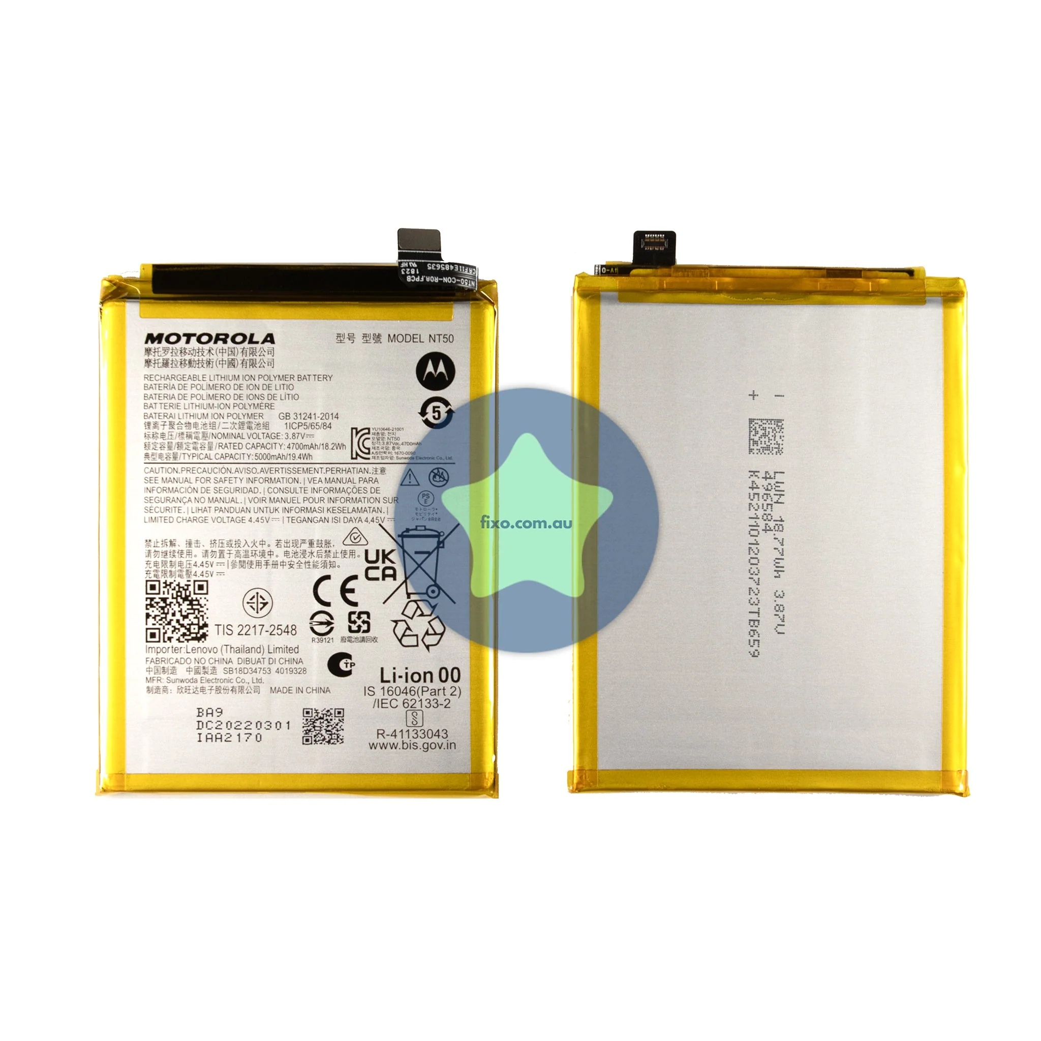Motorola Edge 20 Fusion Replacement Genuine Battery - Service Pack - Image 2