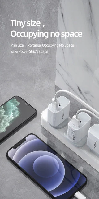 Pisen Fast Charger Dual USB Type-C & USB Type-A 18W - Image 2