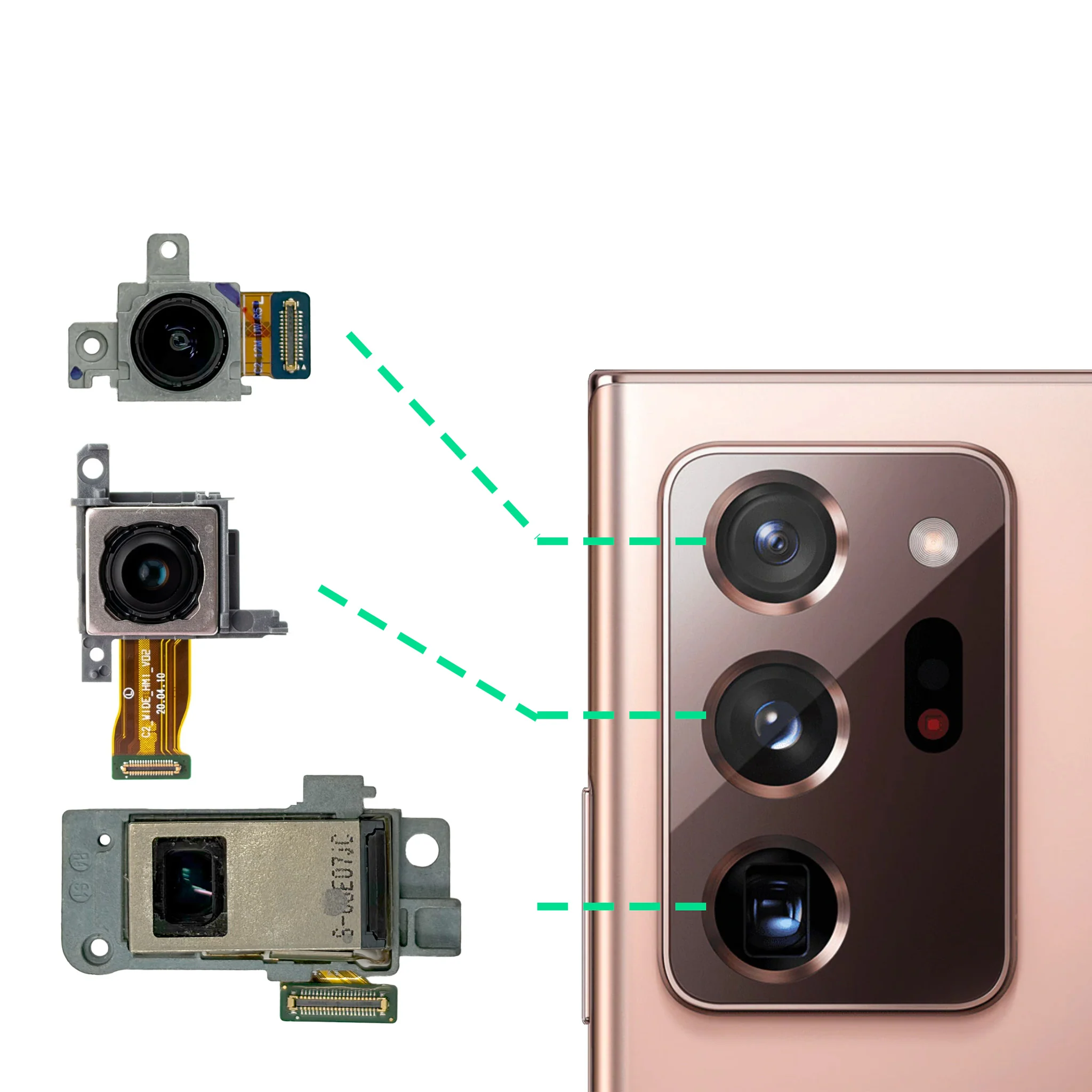 Samsung Galaxy Note 20 Ultra Replacement Rear Camera - Wide Angle - Image 3