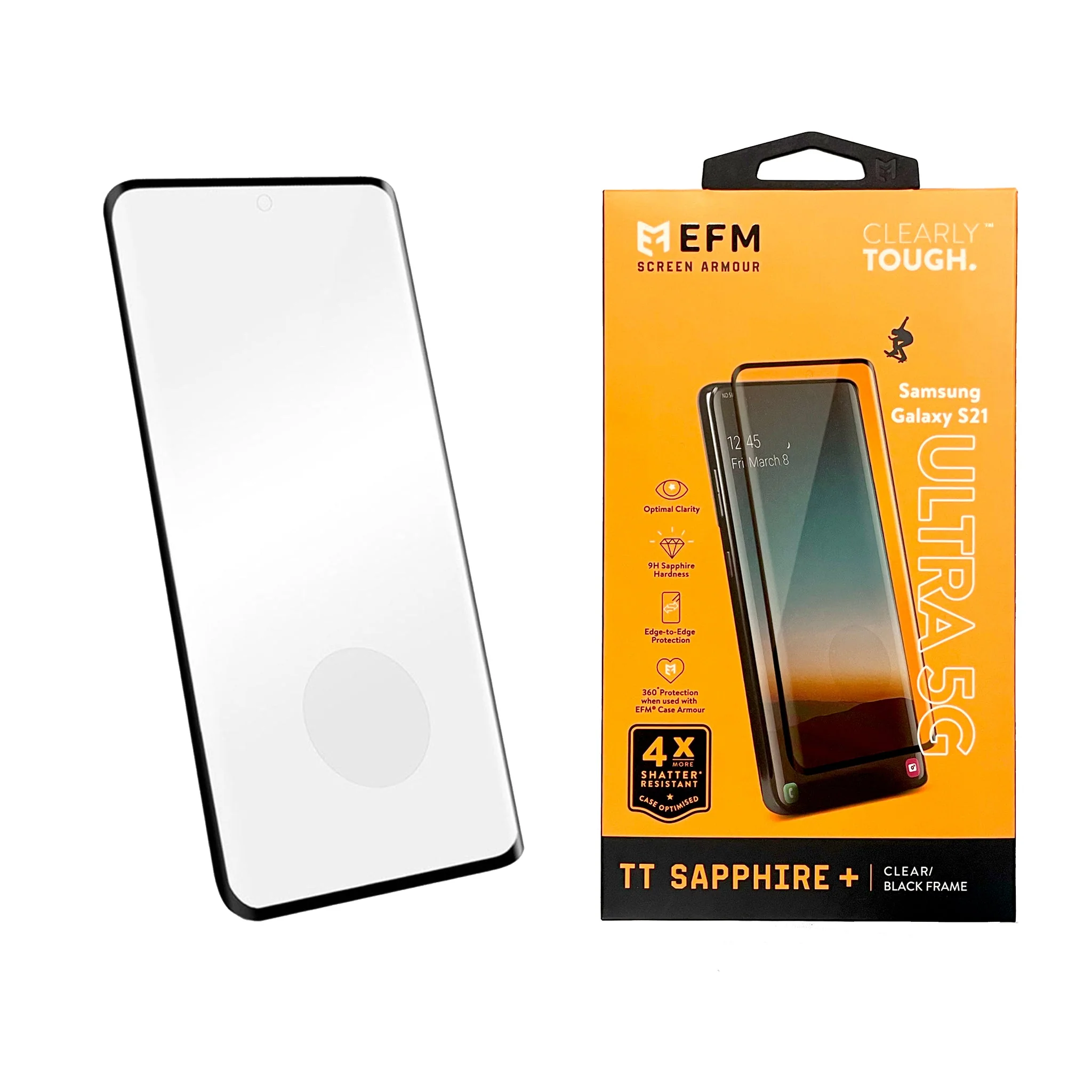 Samsung Galaxy S21 Ultra Glass Screen Protector Installation Kit - EFM TT Sapphire+ - Image 2