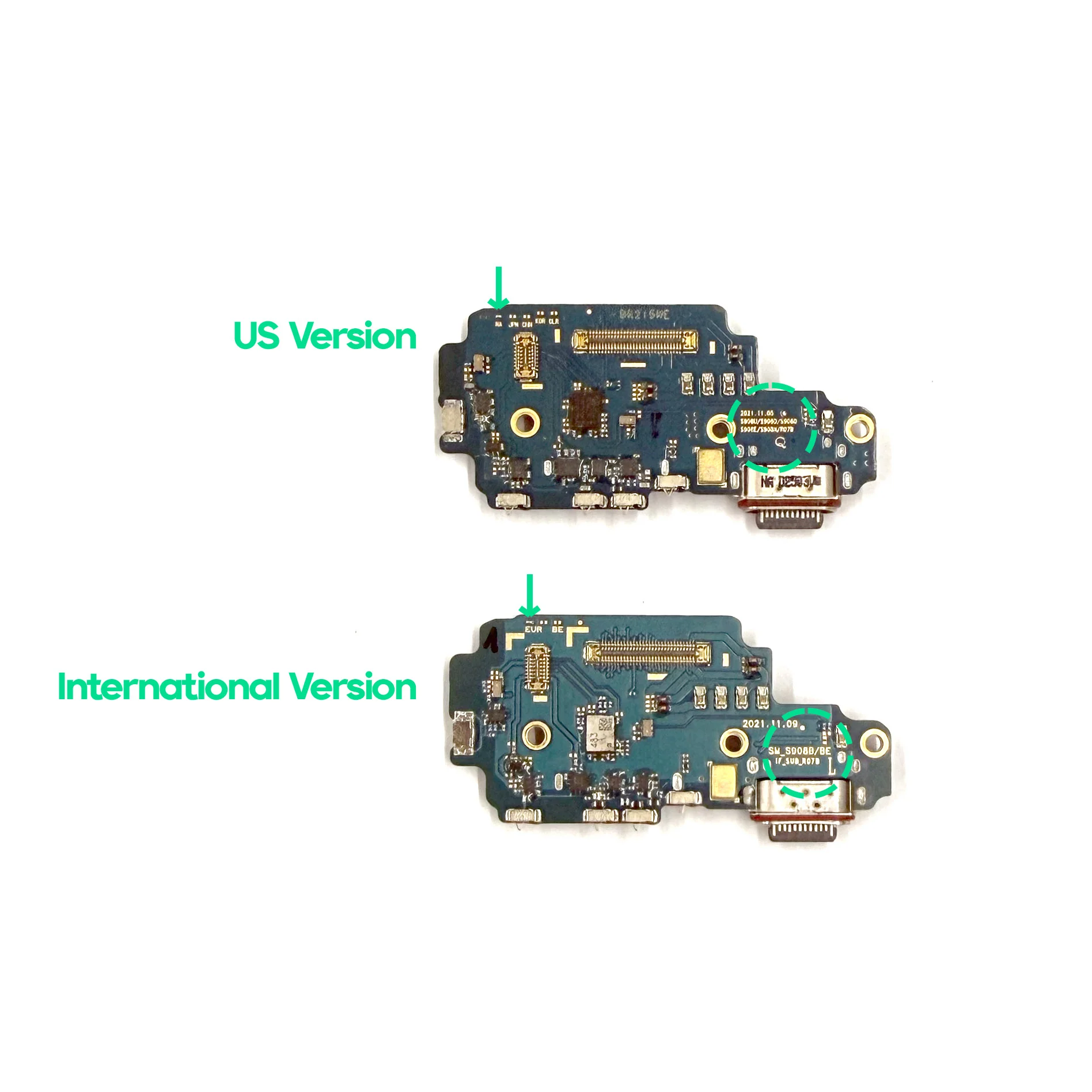 Samsung Galaxy S22 Ultra Replacement Charging Port - Pulled - Image 5