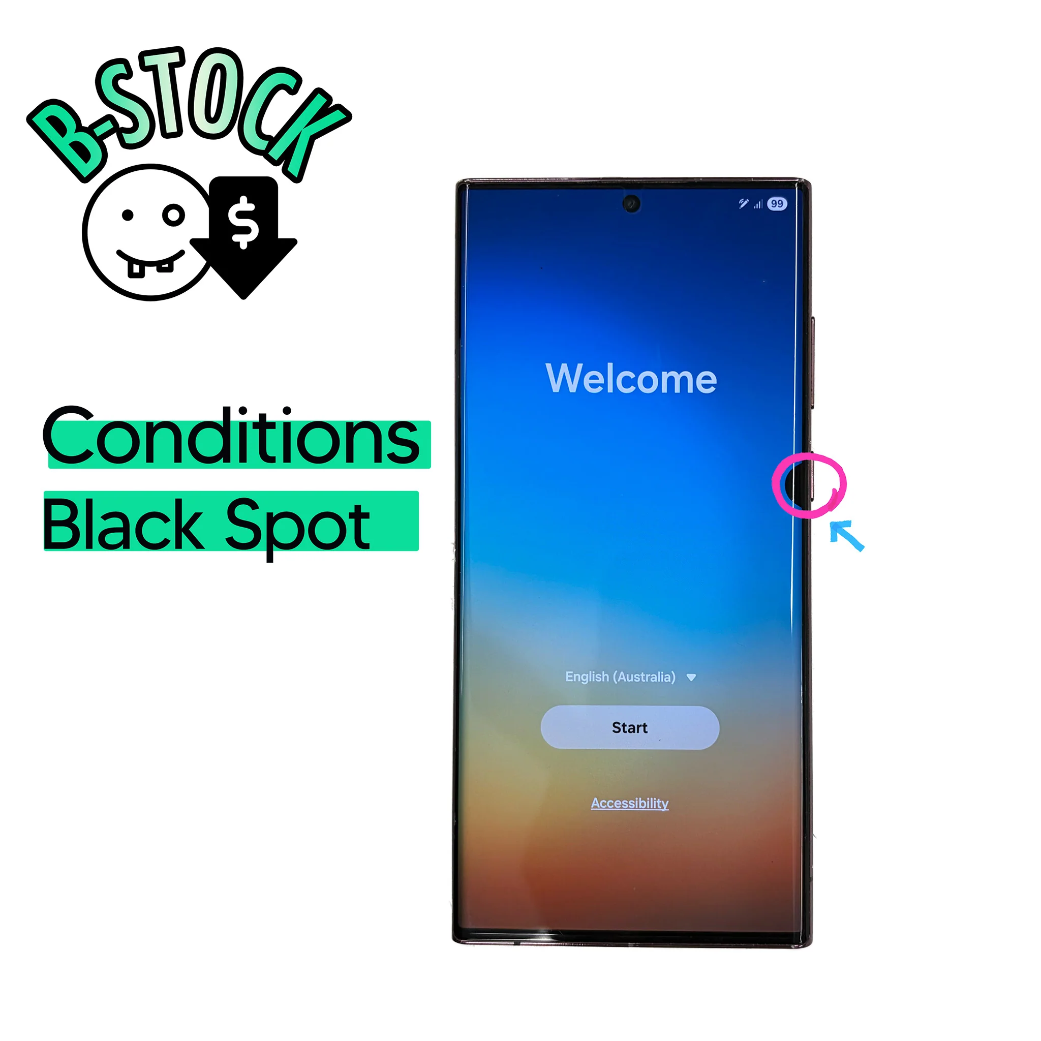 Samsung Galaxy S22 Ultra Replacement OLED Screen - Genuine Blemish - Image 2