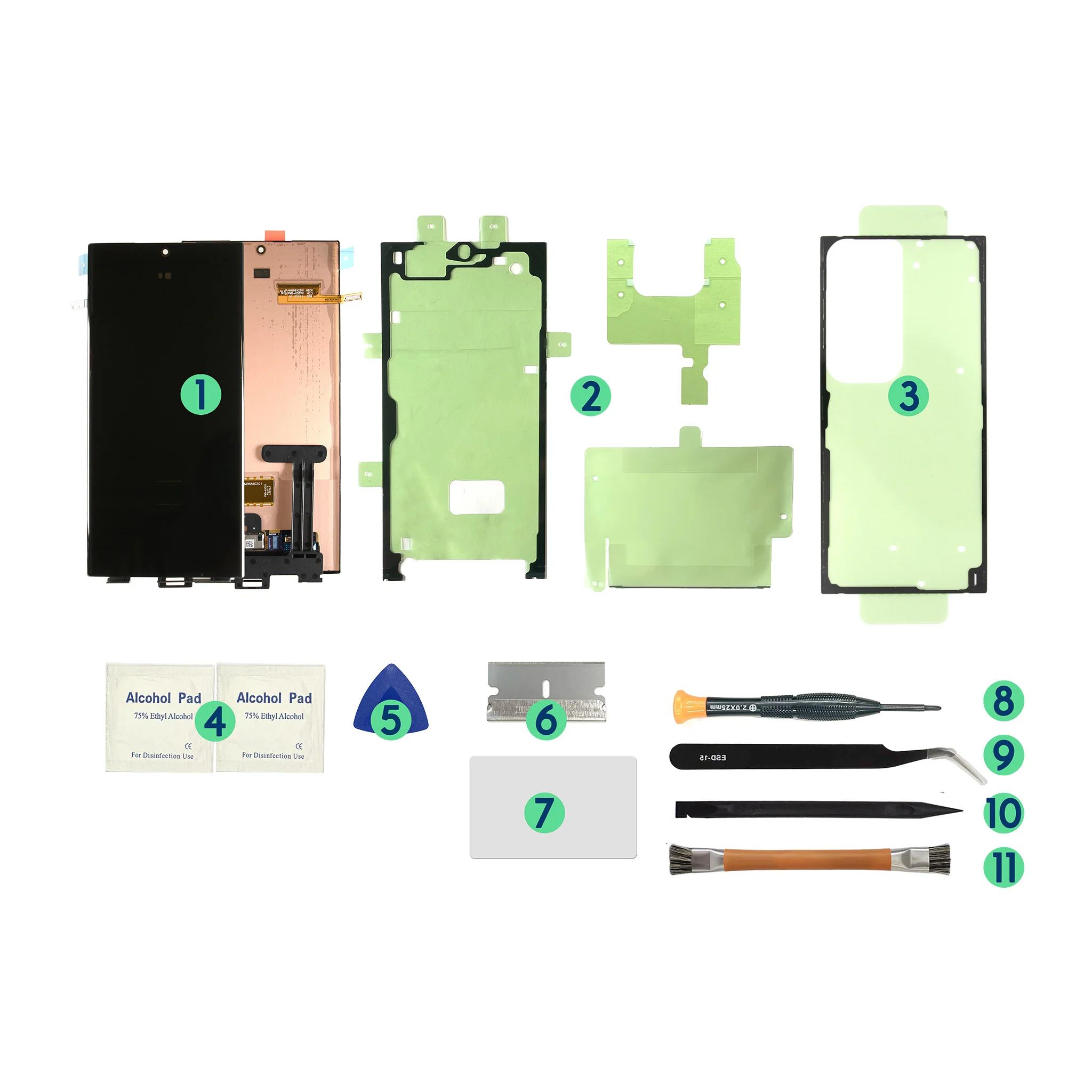 Samsung Galaxy S23 Ultra Screen Replacement DIY Kit (Genuine Parts) – Without Frame - Image 3